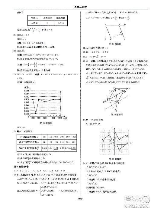 龙门书局2021启东中学作业本八年级数学下册JS苏教版答案