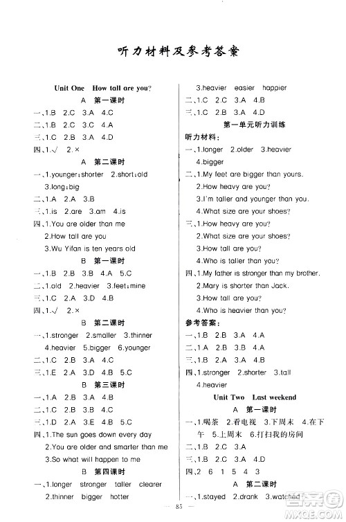 新疆青少年出版社2021原创新课堂英语六年级下PEP人教版答案 新疆青少年出版社2021原创新课堂英语六年级下PEP人教版答案