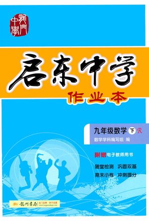 龙门书局2021启东中学作业本九年级数学下册R人教版答案