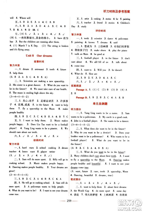 江苏凤凰美术出版社2021名师点拨课课通教材全解析英语六年级6B江苏版答案