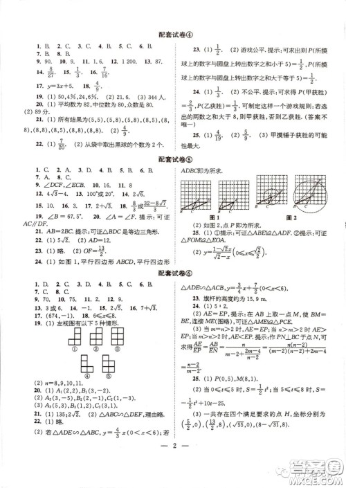 2021时代学习报数学周刊九年级中考版配套试卷答案