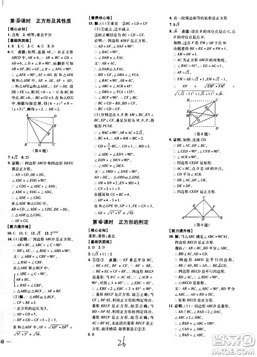 吉林教育出版社2021点拨训练八年级数学下HK沪科版安徽适用答案