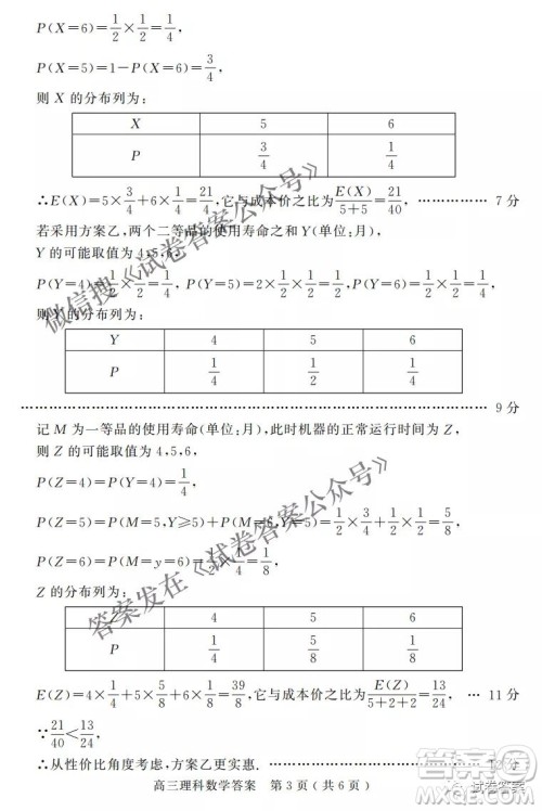 2021年河南省六市高三第一次联考理科数学试题及答案