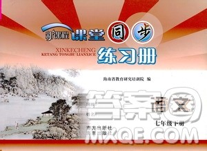 海南出版社2021新课程课堂同步练习册七年级语文下册人教版答案 海南出版社2021新课程课堂同步练习册七年级语文下册人教版答案