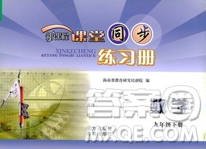 海南出版社2021新课程课堂同步练习册九年级数学下册人教版答案 海南出版社2021新课程课堂同步练习册九年级数学下册人教版答案