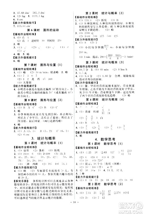 人民教育出版社2021能力培养与测试数学六年级下册人教版答案 人民教育出版社2021能力培养与测试数学六年级下册人教版答案