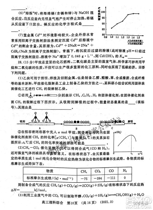 洛阳市2020-2021学年高中三年级第二次统一考试理科综合试题及答案