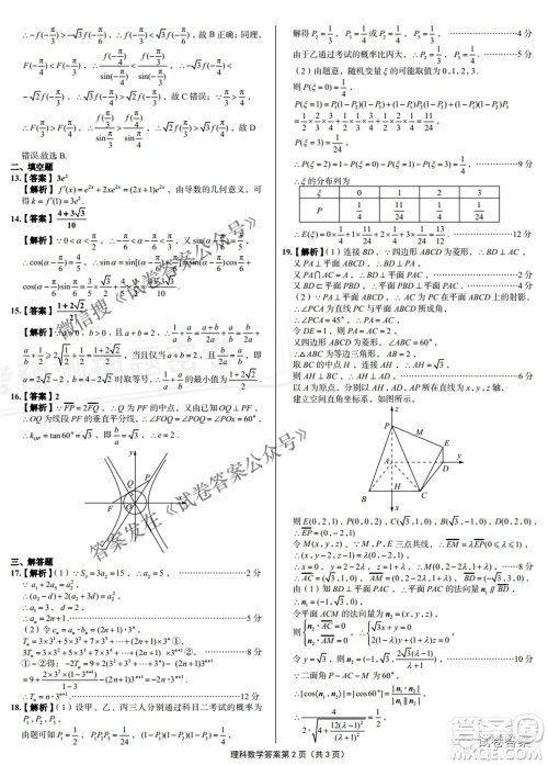 预测密卷2021年高考预测押题密卷理科数学试题及答案