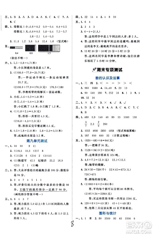 西安出版社2021春季53全优卷小学数学三年级下册SJ苏教版答案 西安出版社2021春季53全优卷小学数学三年级下册SJ苏教版答案