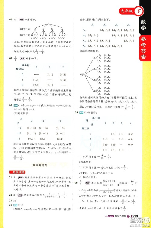 北京教育出版社2021年1加1轻巧夺冠课堂直播九年级数学下册冀教版答案 北京教育出版社2021年1加1轻巧夺冠课堂直播九年级数学下册冀教版答案