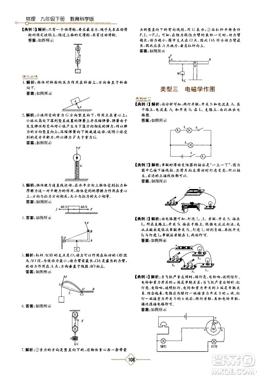 湖南教育出版社2021学法大视野物理九年级下册教育科学版答案
