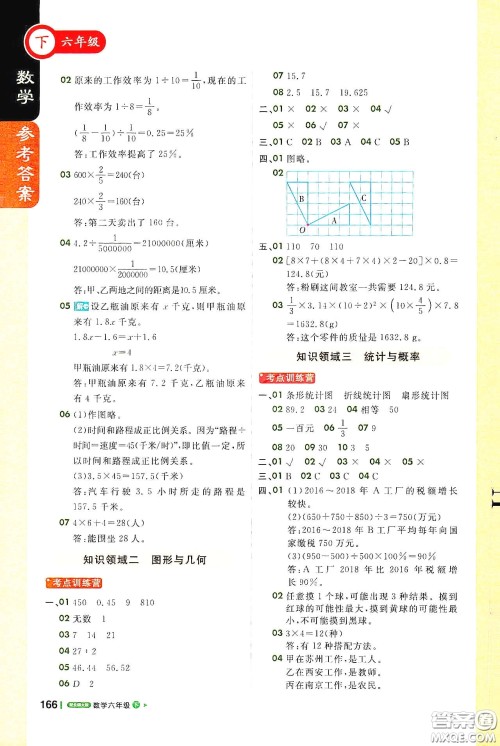 北京教育出版社2021年1+1轻巧夺冠课堂直播六年级数学下册北师大版答案
