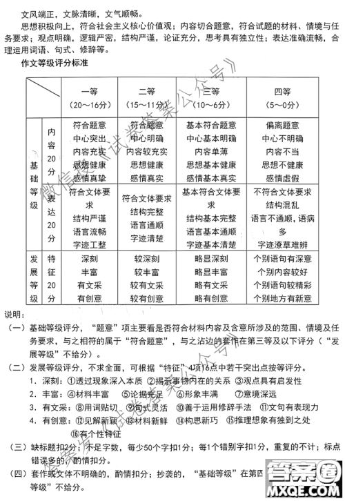 燕博园2021届高三年级综合能力测试语文试题及答案