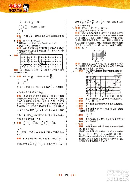 教育科学出版社2021春季53天天练小学数学五年级下册RJ人教版答案 教育科学出版社2021春季53天天练小学数学五年级下册RJ人教版答案