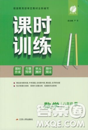 江苏人民出版社2021春雨教育课时训练八年级数学下册人民教育版答案