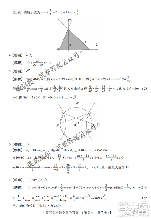 内蒙古2021高三年级三月模拟调研卷理科数学试题及答案 内蒙古2021高三年级三月模拟调研卷理科数学试题及答案