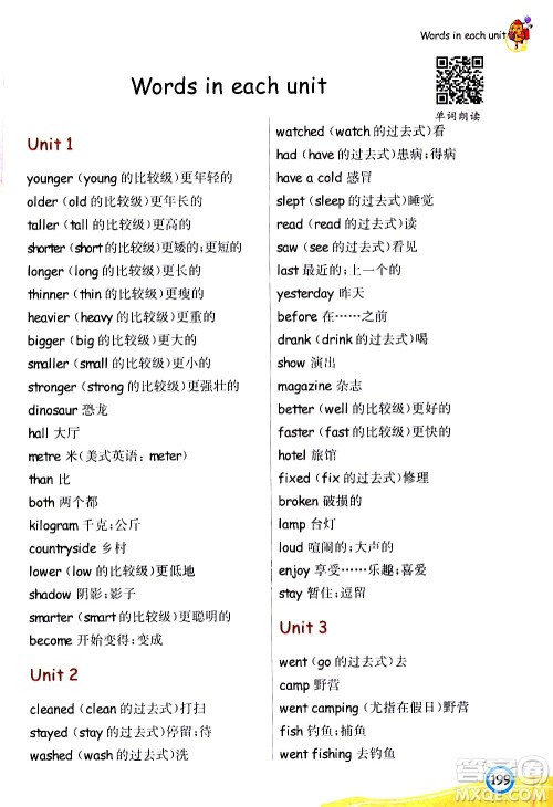 河北教育出版社2021七彩课堂英语六年级下册人教PEP版答案