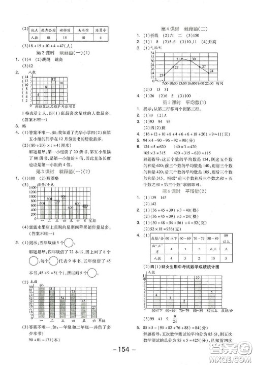 开明出版社2021全品学练考四年级数学下册北师大版答案