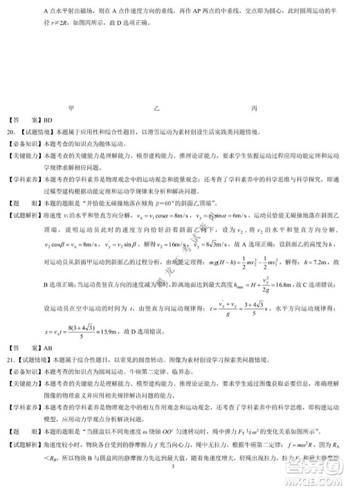2021年东北三省四市教研联合体高考模拟试卷二理科综合试题及答案 2021年东北三省四市教研联合体高考模拟试卷二理科综合试题及答案