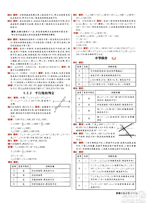 黑龙江教育出版社2021春阳光计划初中同步数学七年级下册R人教版答案