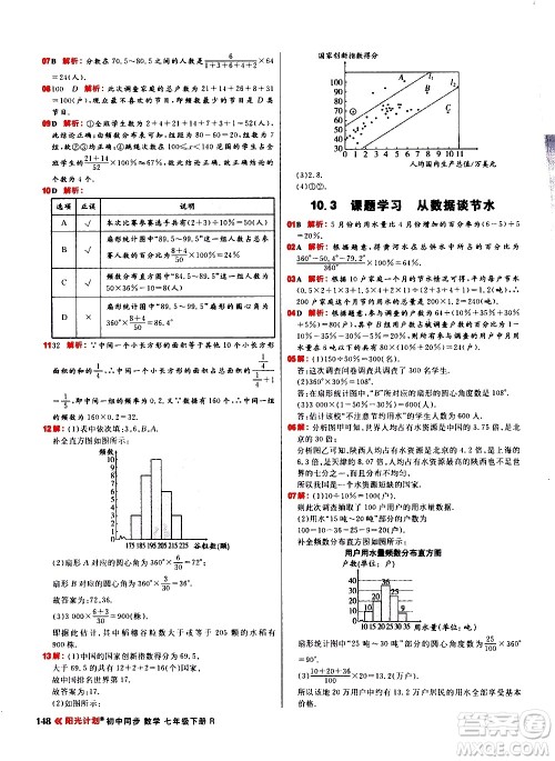 黑龙江教育出版社2021春阳光计划初中同步数学七年级下册R人教版答案