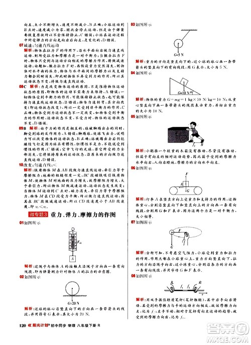 黑龙江教育出版社2021春阳光计划初中同步物理八年级下册R人教版答案