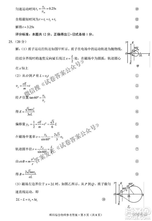 2021届3+3+3高考备考诊断性联考卷二理科综合答案 2021届3+3+3高考备考诊断性联考卷二理科综合答案