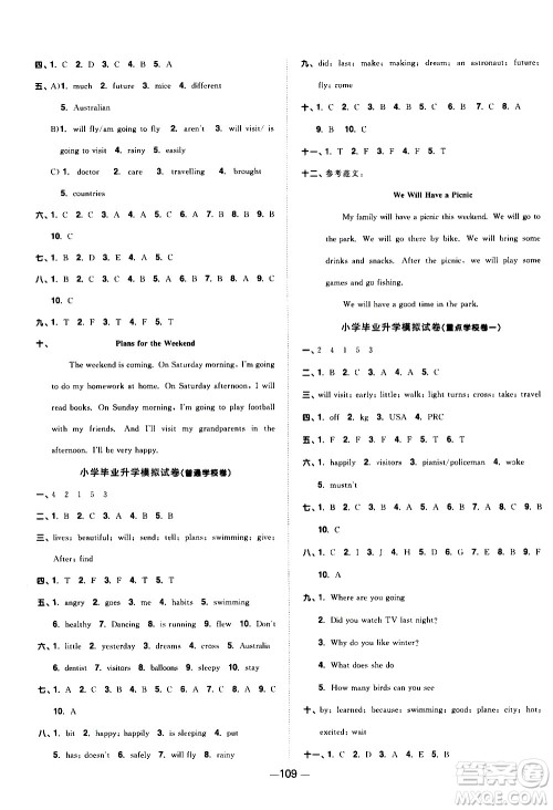 江西教育出版社2021阳光同学一线名师全优好卷英语六年级下册YL译林版答案 江西教育出版社2021阳光同学一线名师全优好卷英语六年级下册YL译林版答案