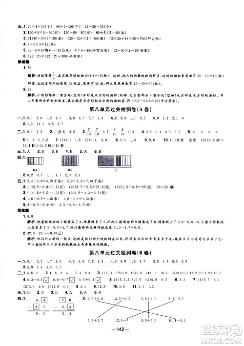 江西教育出版社2021阳光同学一线名师全优好卷数学三年级下册SJ苏教版答案 江西教育出版社2021阳光同学一线名师全优好卷数学三年级下册SJ苏教版答案