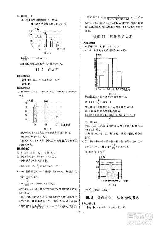 湖北少年儿童出版社2021长江全能学案同步练习册数学七年级下册人教版答案