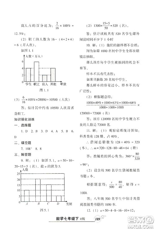 辽宁教育出版社2021尖子生新课堂课时作业七年级数学下册人教版答案 辽宁教育出版社2021尖子生新课堂课时作业七年级数学下册人教版答案