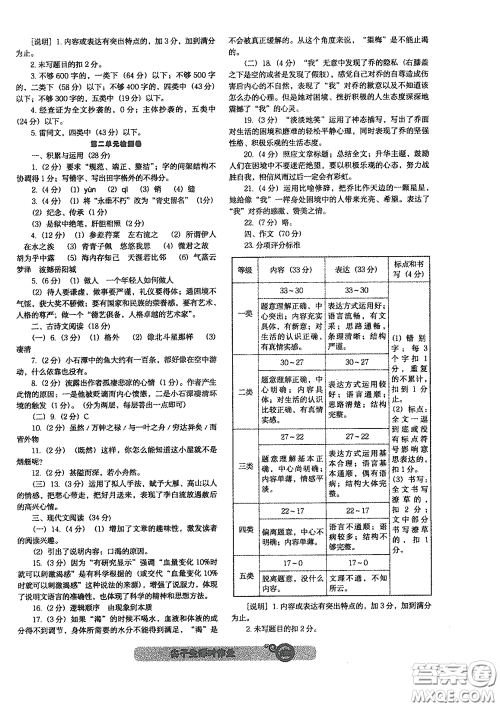 辽宁教育出版社2021尖子生新课堂课时作业八年级语文下册人教版答案 辽宁教育出版社2021尖子生新课堂课时作业八年级语文下册人教版答案