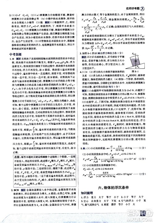 现代教育出版社2021走向中考考场物理八年级下册北京师大版答案