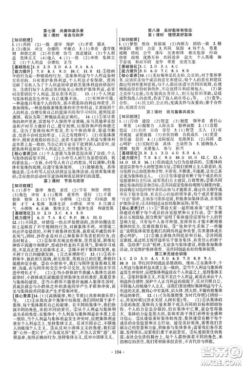 宁夏人民教育出版社2021畅优新课堂七年级道德与法治下册人教版江西专版答案 宁夏人民教育出版社2021畅优新课堂七年级道德与法治下册人教版江西专版答案