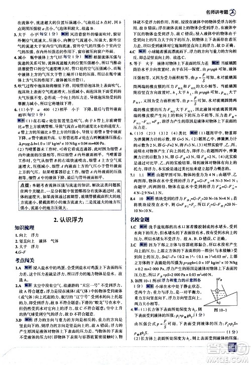 现代教育出版社2021走向中考考场物理八年级下册教育科学版答案 现代教育出版社2021走向中考考场物理八年级下册教育科学版答案