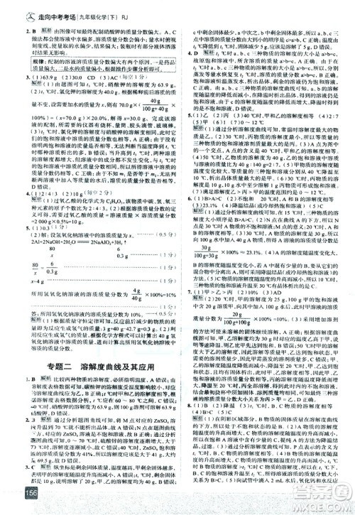 现代教育出版社2021走向中考考场化学九年级下册RJ人教版答案