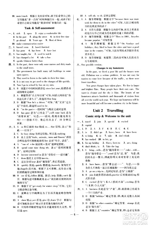 江苏凤凰科学技术出版社2021初中英语小题狂做提优版八年级下册译林版答案