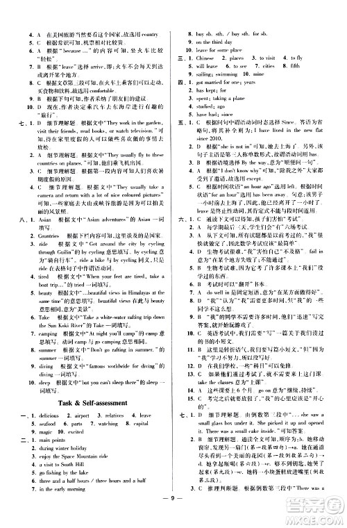 江苏凤凰科学技术出版社2021初中英语小题狂做提优版八年级下册译林版答案