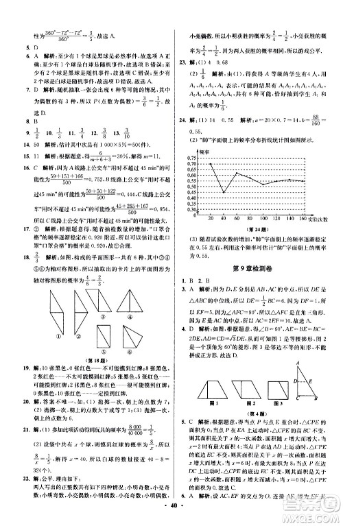 江苏凤凰科学技术出版社2021初中数学小题狂做提优版八年级下册苏科版答案