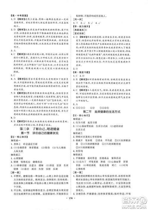 海南出版社2021新课程同步练习册八年级生物下册人教版答案