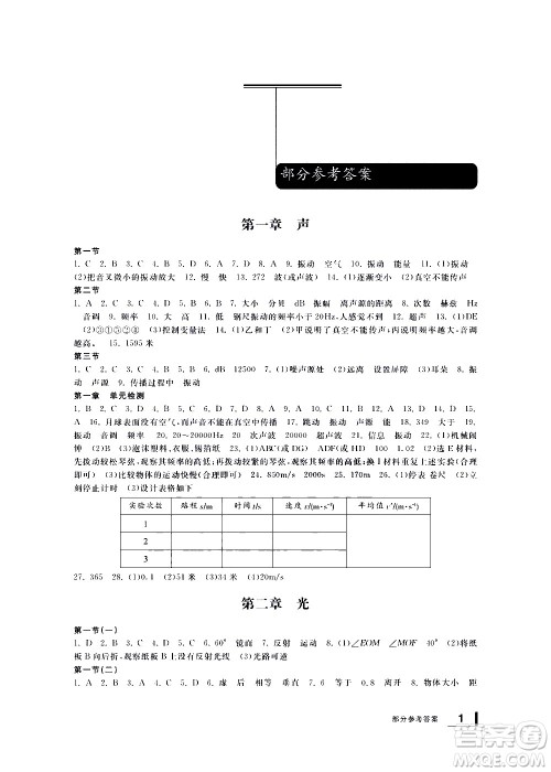 宁波出版社2021学习方法指导丛书科学八年级下册华师大版版答案 宁波出版社2021学习方法指导丛书科学八年级下册华师大版版答案