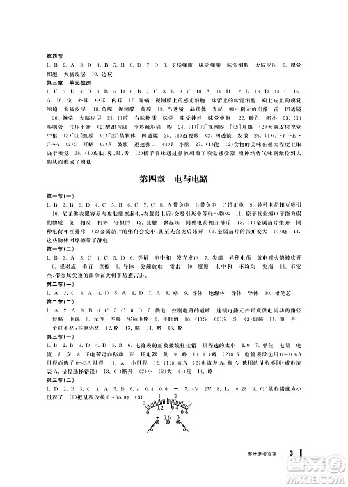 宁波出版社2021学习方法指导丛书科学八年级下册华师大版版答案