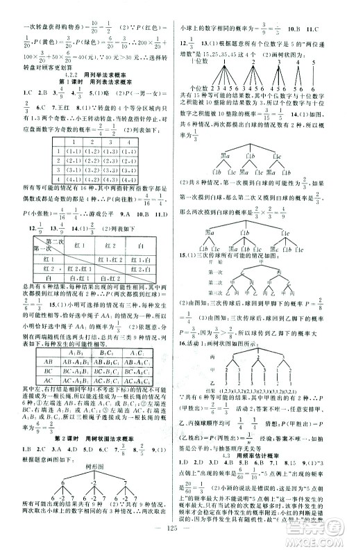 新疆青少年出版社2021黄冈100分闯关数学九年级下湘教版答案 新疆青少年出版社2021黄冈100分闯关数学九年级下湘教版答案