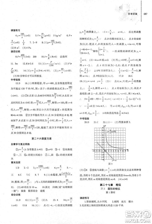 大象出版社2021初中同步练习册九年级数学下册人教版山东专版答案