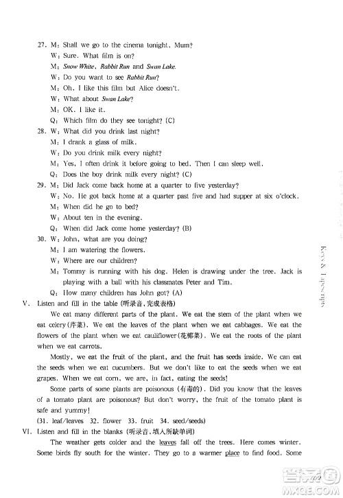 华东师范大学出版社2021华东师大版一课一练五年级英语第二学期答案 华东师范大学出版社2021华东师大版一课一练五年级英语第二学期答案