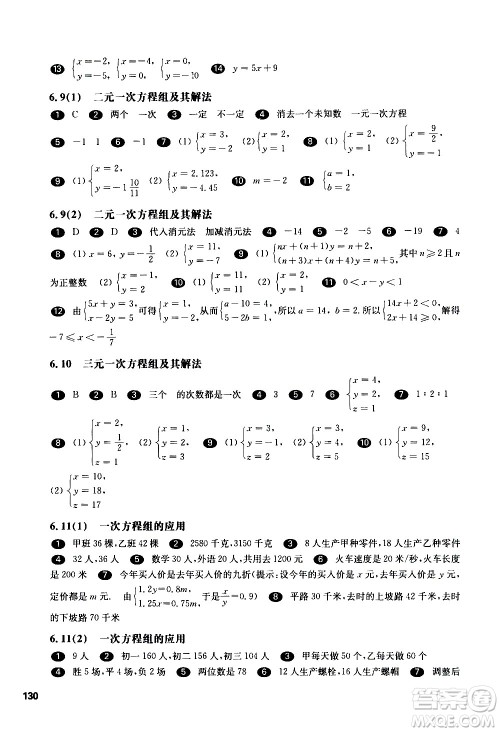 华东师范大学出版社2021华东师大版一课一练六年级数学第二学期答案 华东师范大学出版社2021华东师大版一课一练六年级数学第二学期答案