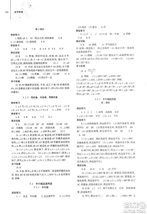 大象出版社2021初中同步练习册七年级数学下册人教版山东省内答案