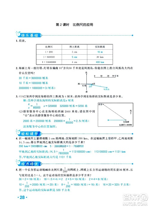 新疆青少年出版社2021小学一课一练课时达标数学六年级下册RJ人教版答案