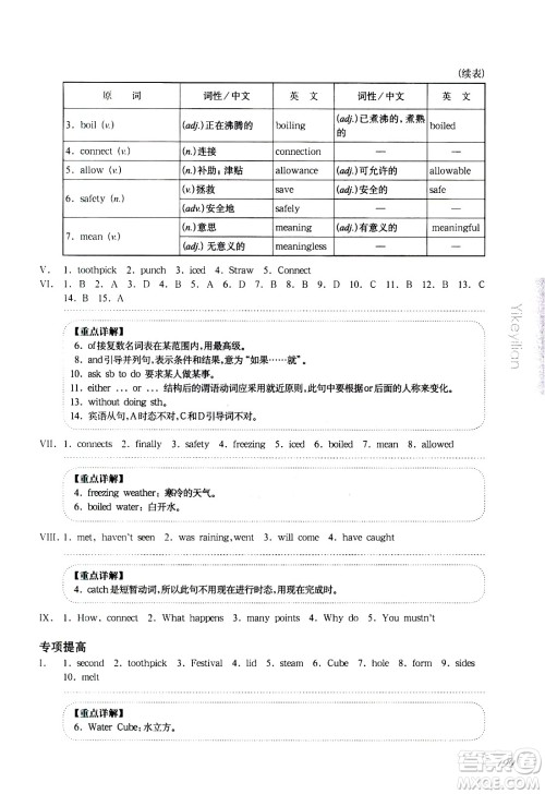 华东师范大学出版社2021华东师大版一课一练七年级英语增强版第二学期答案 华东师范大学出版社2021华东师大版一课一练七年级英语增强版第二学期答案