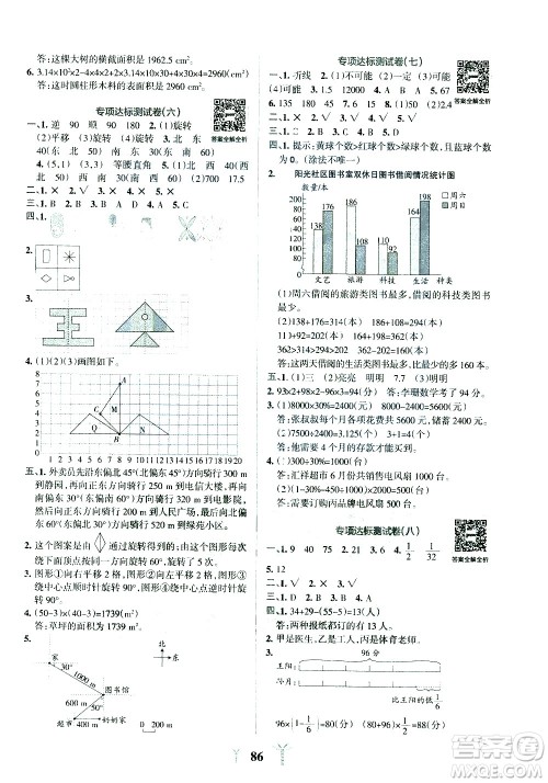 陕西师范大学出版总社有限公司2021小学学霸冲A卷数学六年级下册BS北师大版答案 陕西师范大学出版总社有限公司2021小学学霸冲A卷数学六年级下册BS北师大版答案